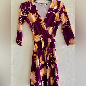 Ava Sky Faux Wrap Dress